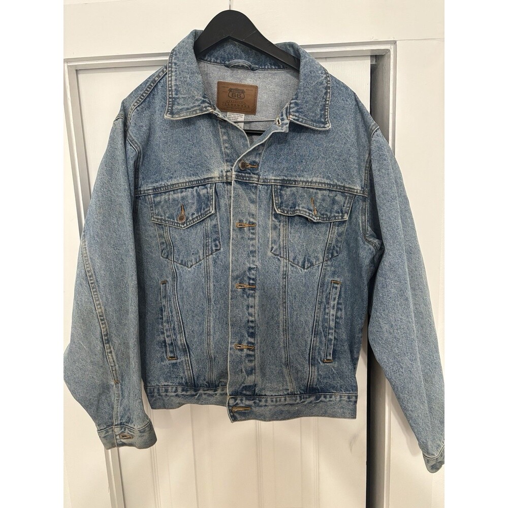 Route 66 Jean Jacket Women's Medium Blue Denim Button Up Casual